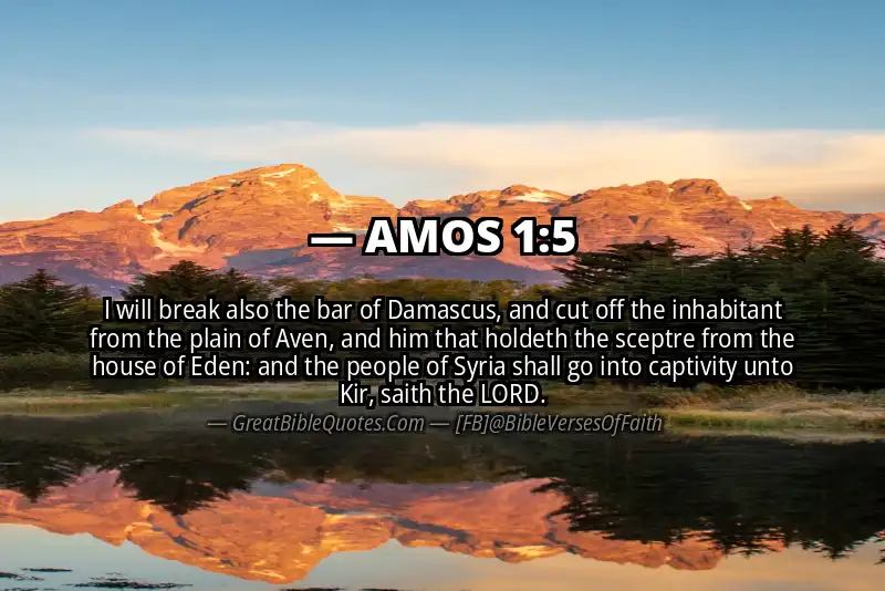 Bible verse: AMOS 1:5 Image