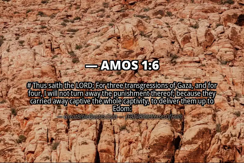 Bible verse: AMOS 1:6 Image