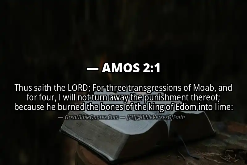 Bible verse: AMOS 2:1 Image