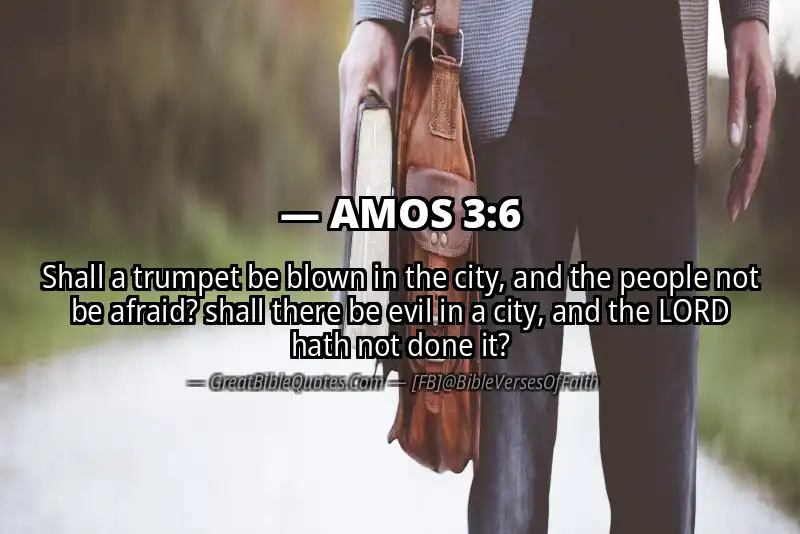 Bible verse: AMOS 3:6 Image