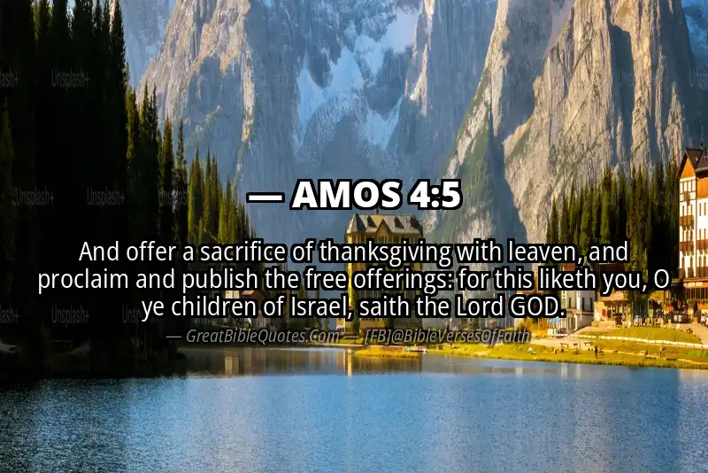 Bible verse: AMOS 4:5 Image