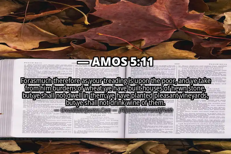 Bible verse: AMOS 5:11 Image
