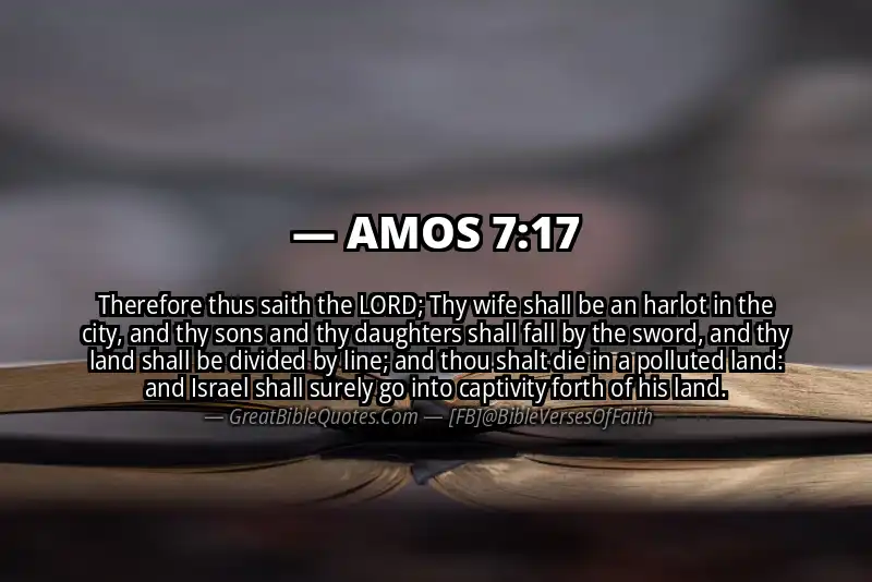 Bible verse: AMOS 7:17 Image