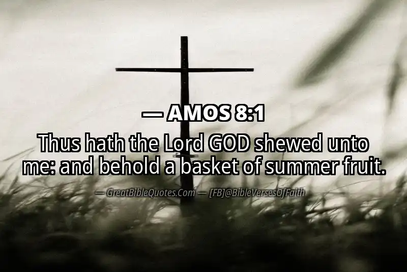 Bible verse: AMOS 8:1 Image