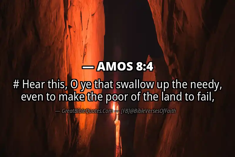 Bible verse: AMOS 8:4 Image