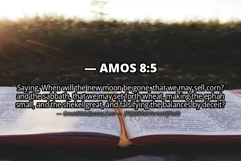 Bible verse: AMOS 8:5 Image