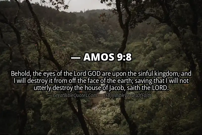 Bible verse: AMOS 9:8 Image