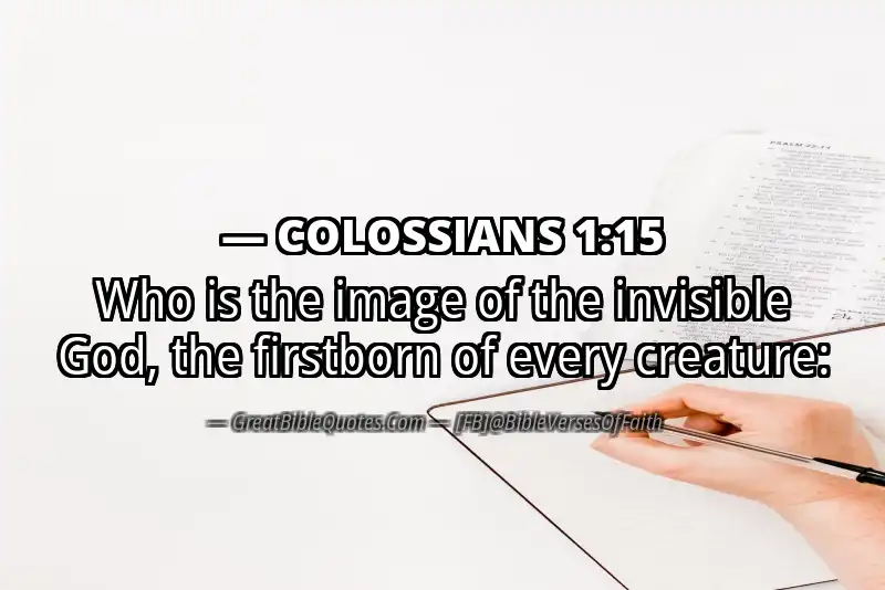 COLOSSIANS 1:15 Verse