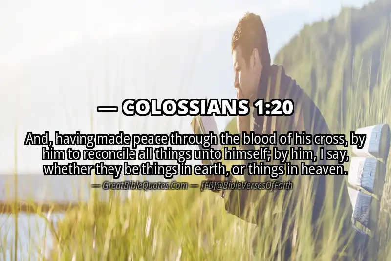 Bible verse: COLOSSIANS 1:20 Image