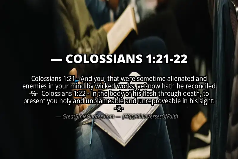 Image for COLOSSIANS 1:21-22 Bible verse