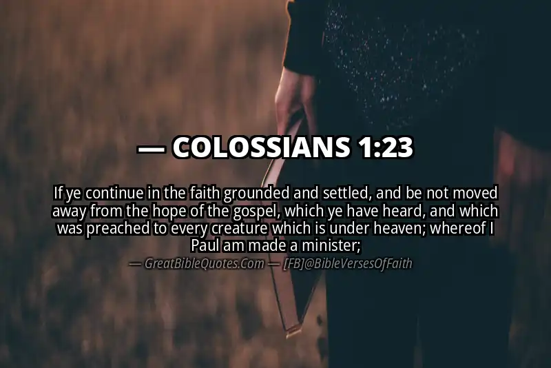 Bible verse: COLOSSIANS 1:23 Image