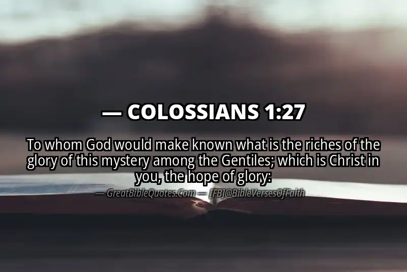 COLOSSIANS 1:27 Verse