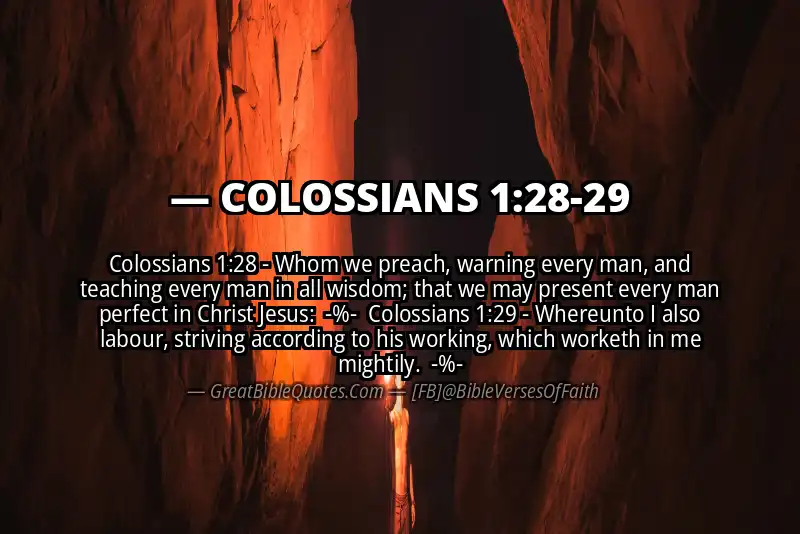 Image for COLOSSIANS 1:28-29 Bible verse