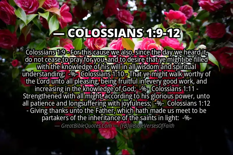 Image for COLOSSIANS 1:9-12 Bible verse