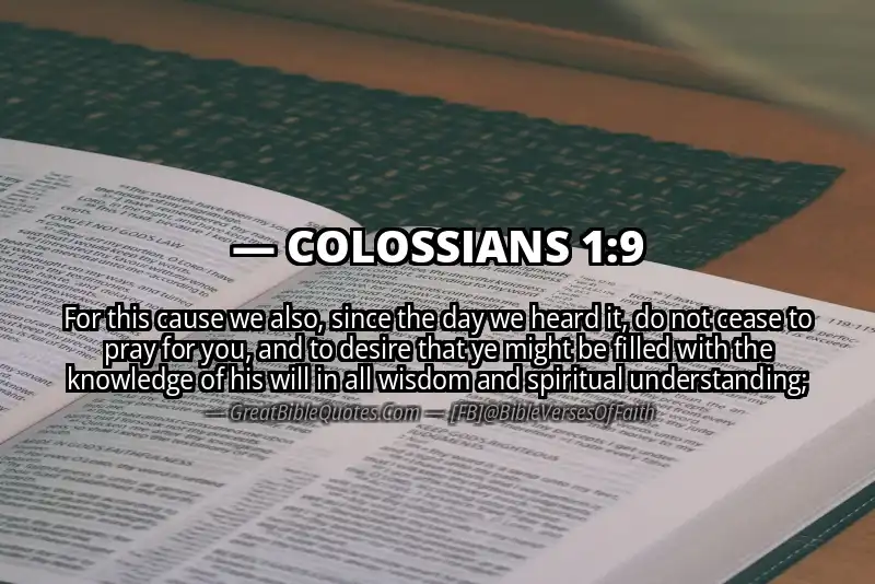 COLOSSIANS 1:9 Verse