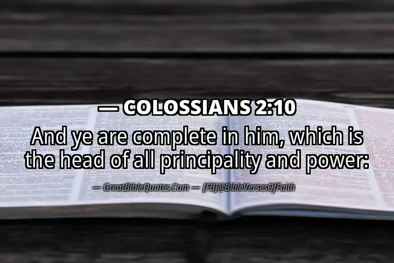 COLOSSIANS 2:10 Verse