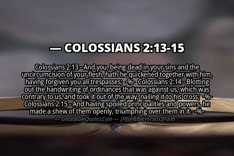 Image for COLOSSIANS 2:13-15 Bible verse
