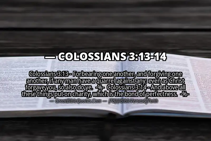 Image for COLOSSIANS 3:13-14 Bible verse