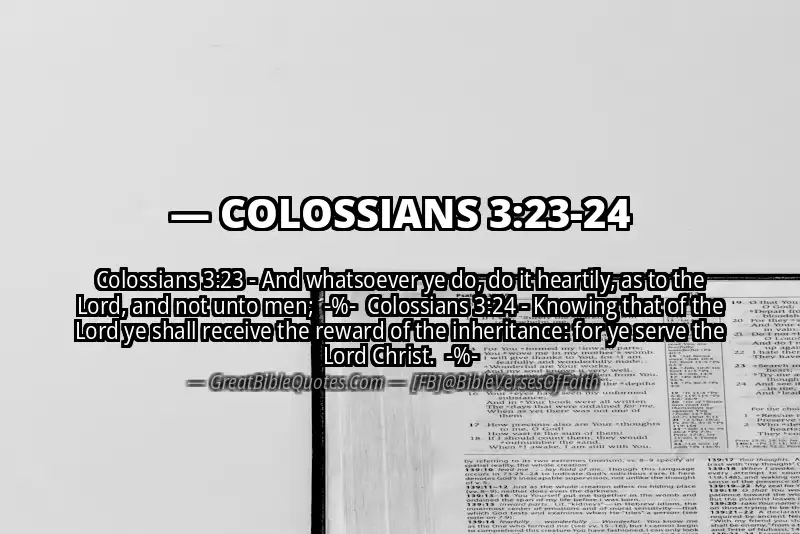 Image for COLOSSIANS 3:23-24 Bible verse