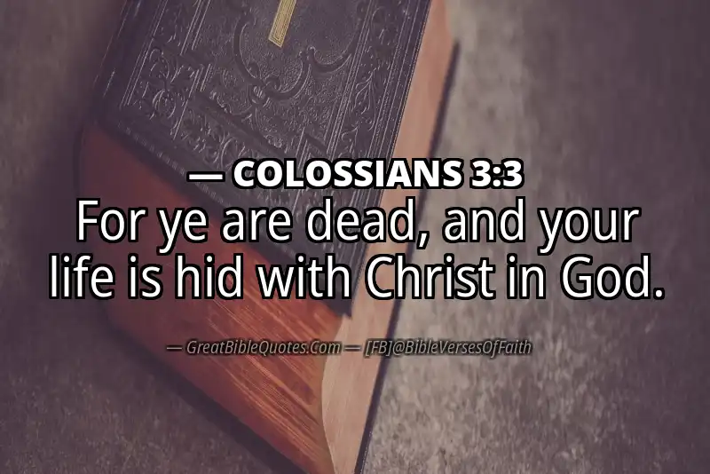 COLOSSIANS 3:3 Verse