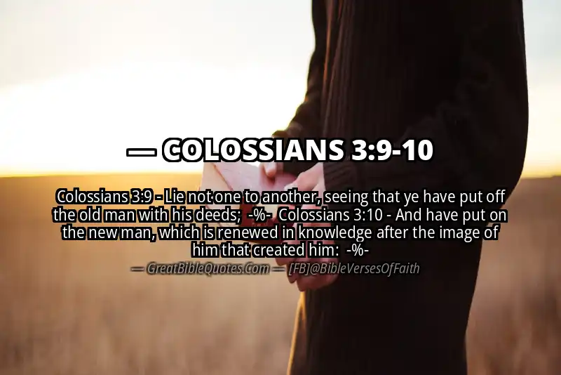 Image for COLOSSIANS 3:9-10 Bible verse