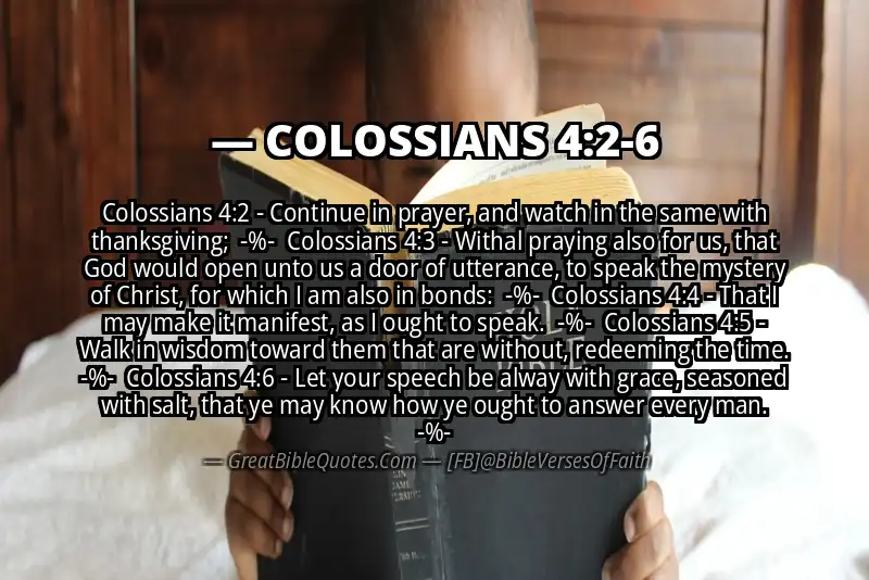 Image for COLOSSIANS 4:2-6 Bible verse
