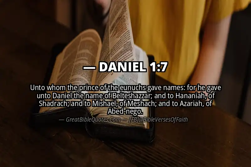 DANIEL 1:7 Verse