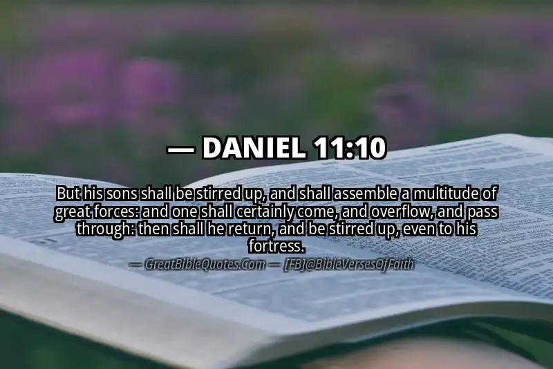 DANIEL 11:10 Verse Image