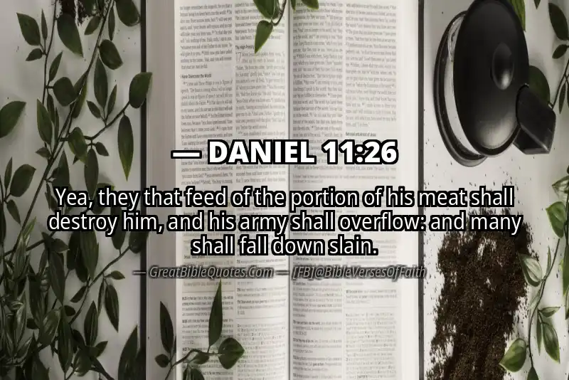 DANIEL 11:26 Verse