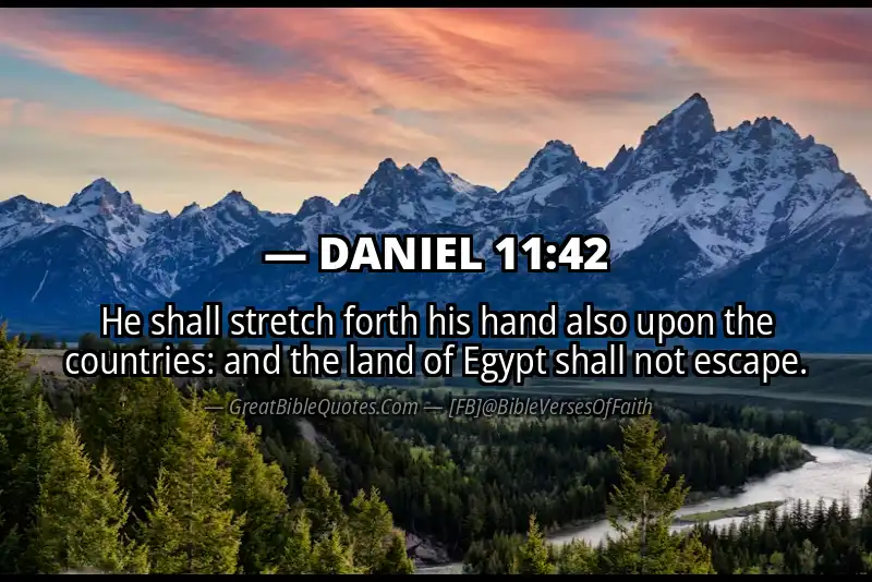 DANIEL 11:42 Verse