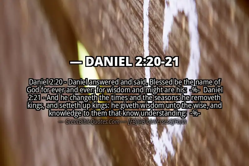 Image for DANIEL 2:20-21 Bible verse