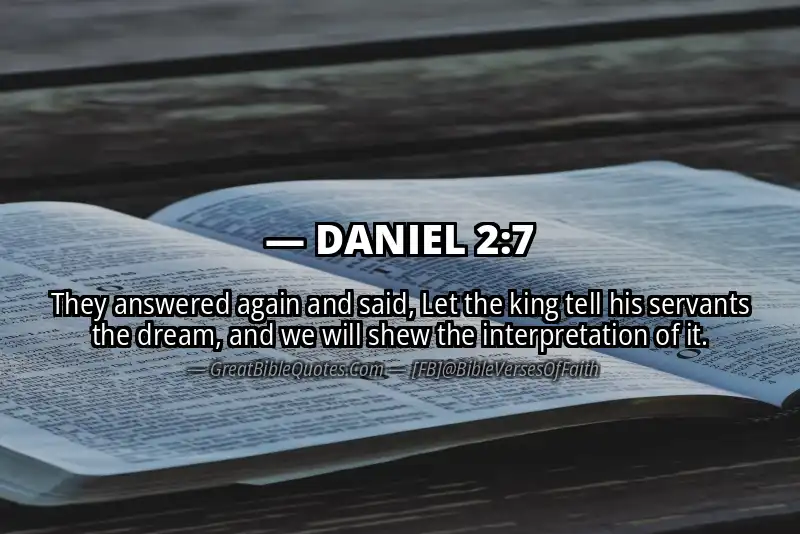DANIEL 2:7 Verse