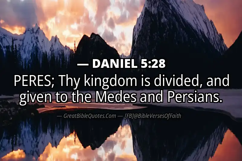 DANIEL 5:28 Verse