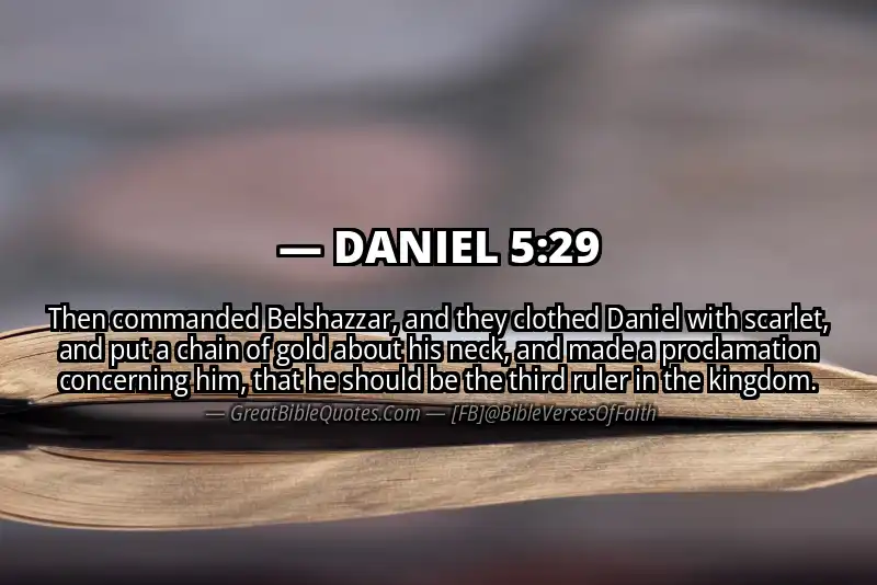 DANIEL 5:29 Verse