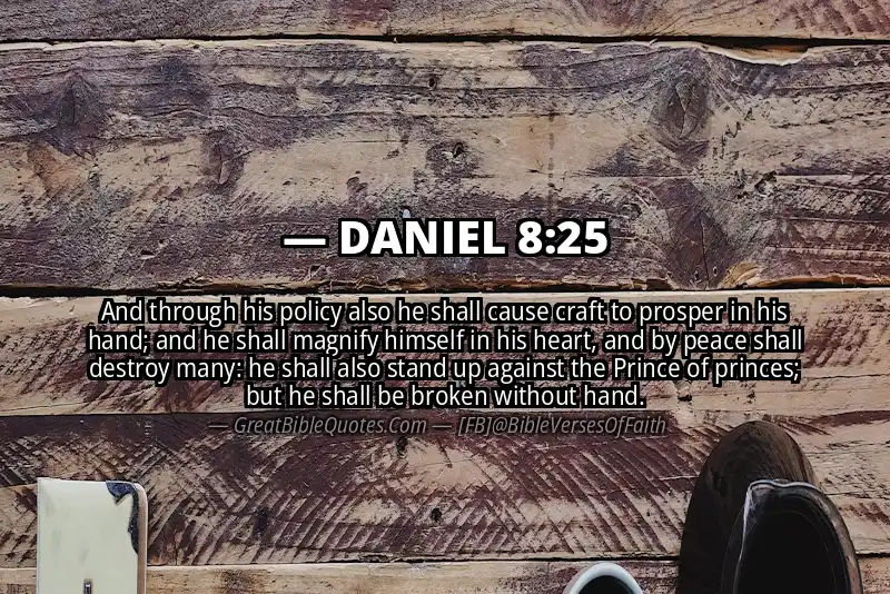 DANIEL 8:25 Verse