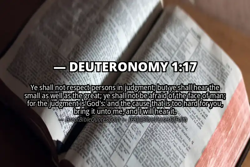 Bible verse: DEUTERONOMY 1:17 Image