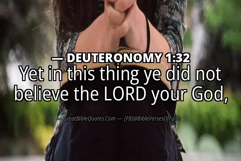 Bible verse: DEUTERONOMY 1:32 Image