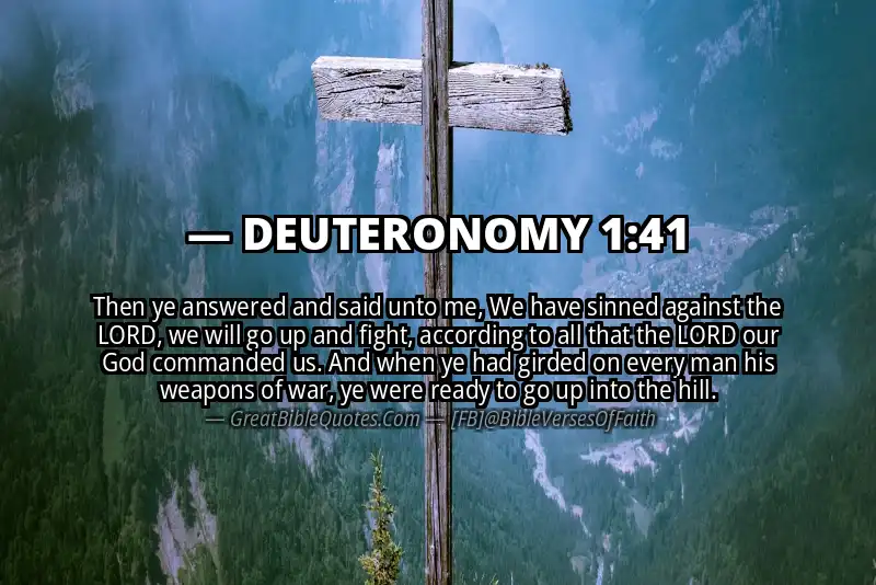 Bible verse: DEUTERONOMY 1:41 Image