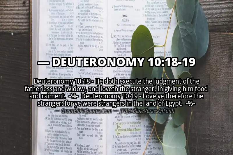 Image for DEUTERONOMY 10:18-19 Bible verse