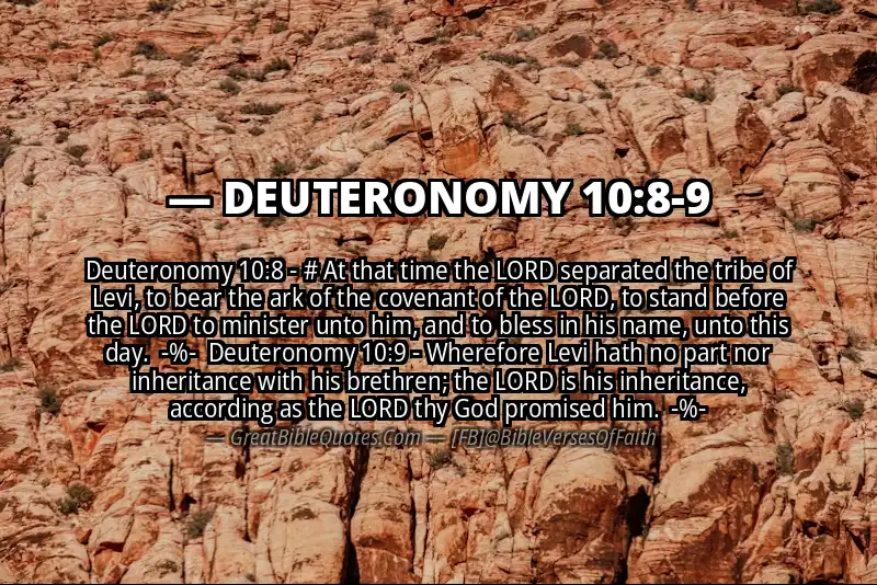 Image for DEUTERONOMY 10:8-9 Bible verse