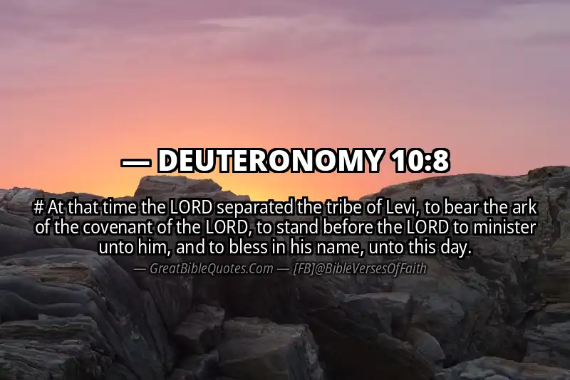 Bible verse: DEUTERONOMY 10:8 Image