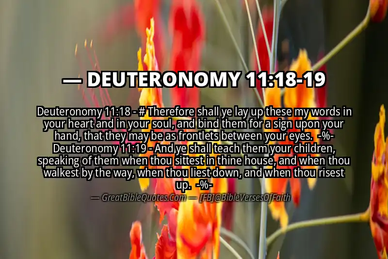 Image for DEUTERONOMY 11:18-19 Bible verse