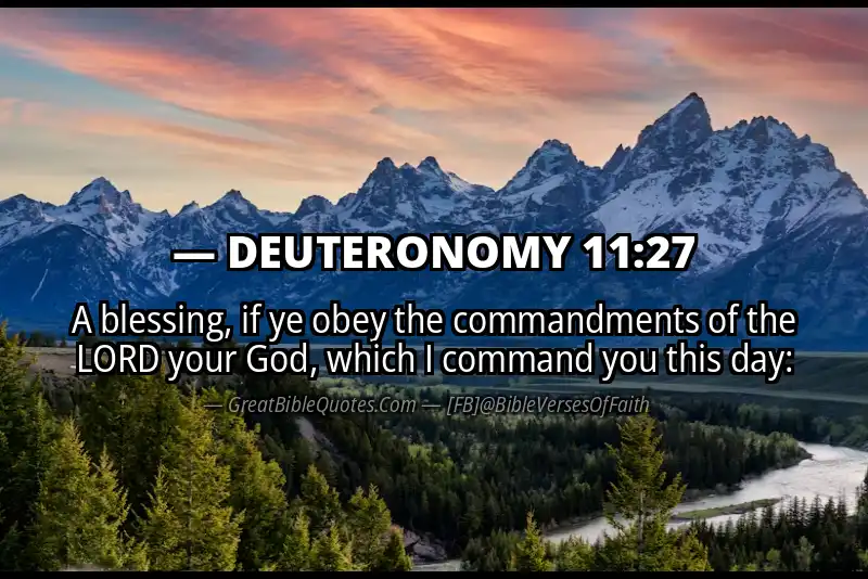 DEUTERONOMY 11:27 Verse