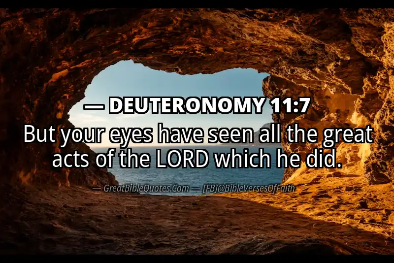 DEUTERONOMY 11:7 Verse