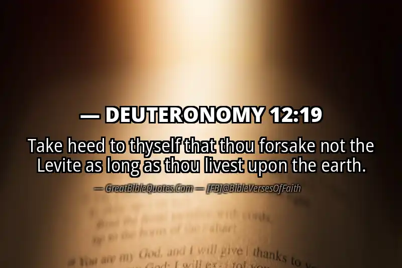 Bible verse: DEUTERONOMY 12:19 Image