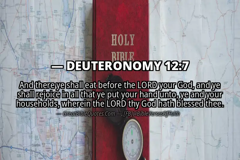 Bible verse: DEUTERONOMY 12:7 Image