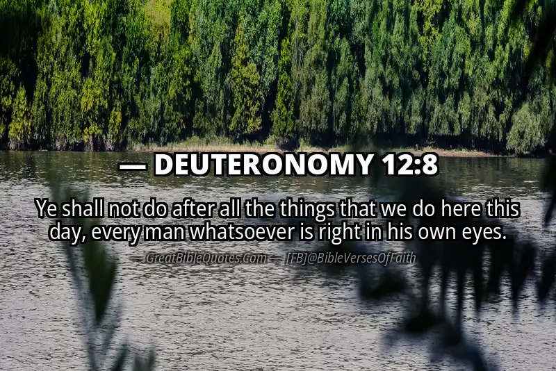 Bible verse: DEUTERONOMY 12:8 Image