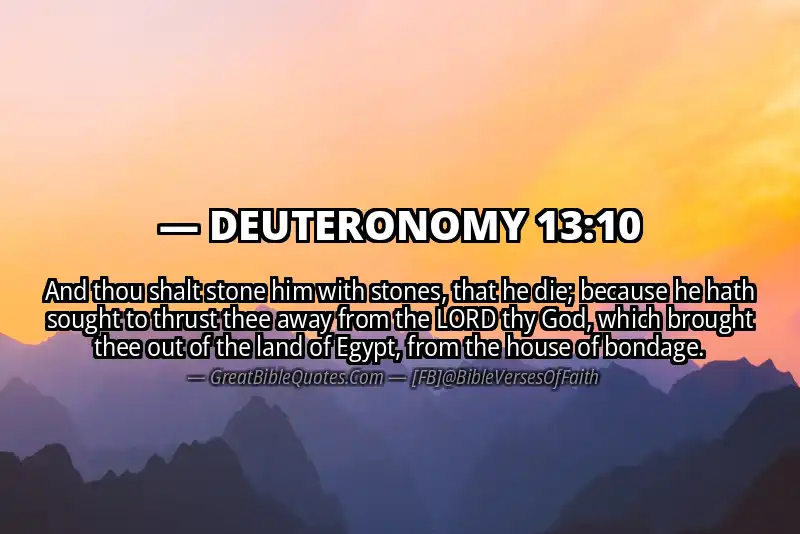Bible verse: DEUTERONOMY 13:10 Image