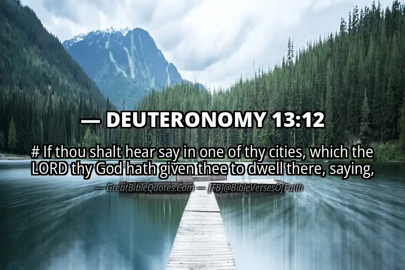 DEUTERONOMY 13:12 Verse