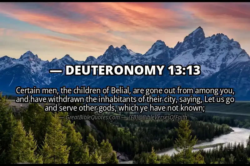 DEUTERONOMY 13:13 Verse
